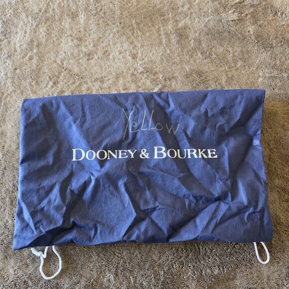 Dooney & Bourke Pebble Grain Small Lexington Tote Bag Yellow Leather Red Lining - Picture 2 of 14